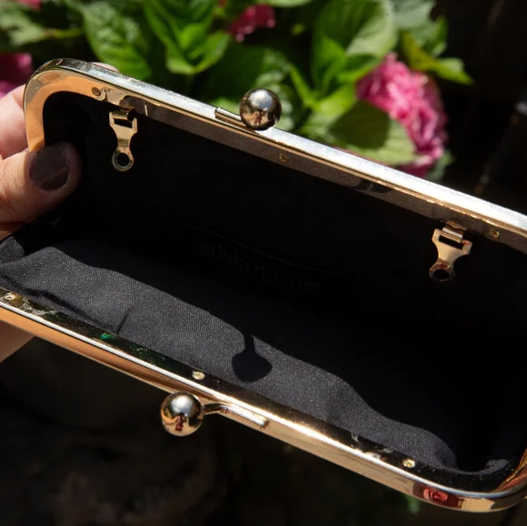 Olivia Miller Pre-loved Rainbow Glitter Vinyl Lobster Clasp Purseππβ¨ - Picture 3 of 7